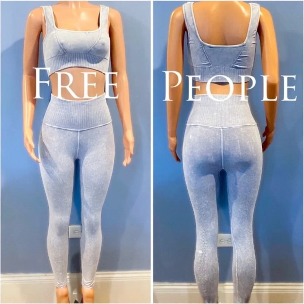 NEW  Free People Good Karma Leggings & bra SET XS/S $126